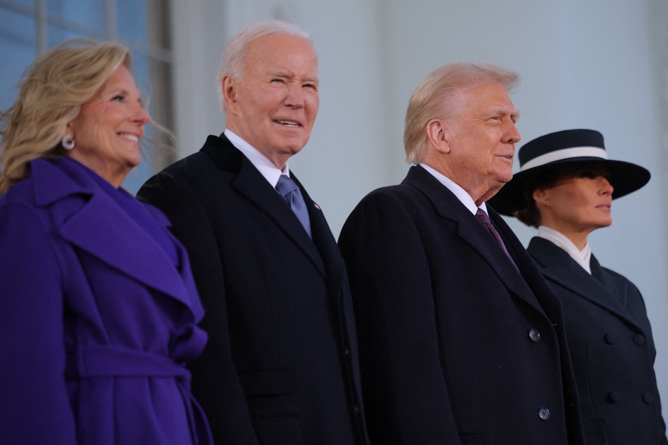 President-elect Donald Trump Arrives at the White House for Traditional Tea with Biden